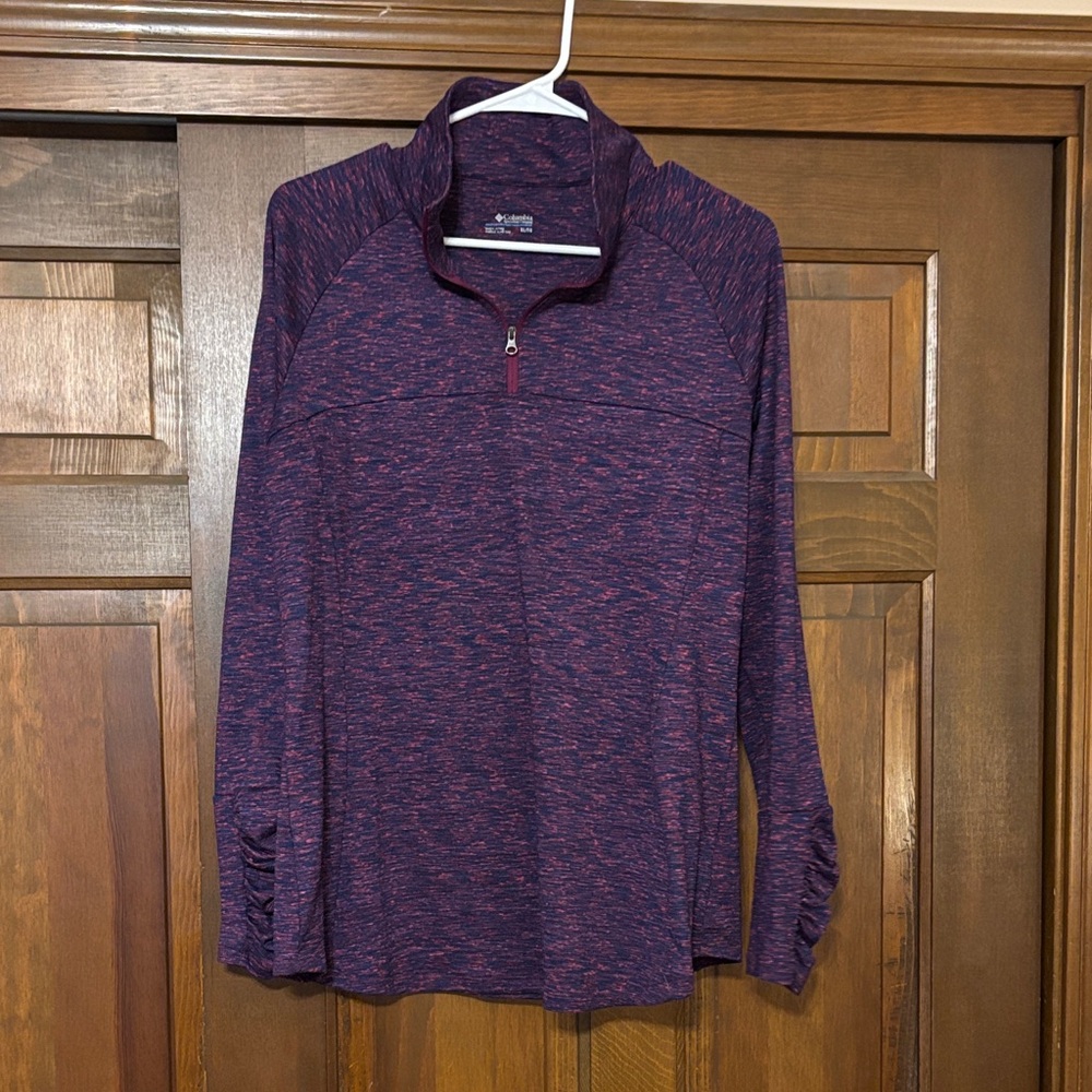 Columbia Maroon Heathered Pullover